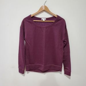 Garage wine plum sparkle sweatshirt xs